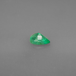 Émeraude vert naturelle en forme de poire, 0,35 ct, VS-SI