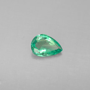 Émeraude vert naturelle en forme de poire, 0,28 ct, VS-SI