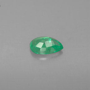 Émeraude vert naturelle en forme de poire, 0,33 ct, VS-SI