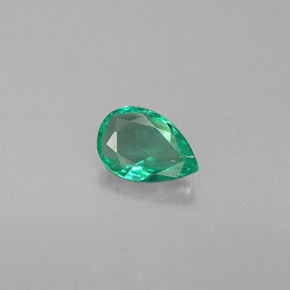 Émeraude vert naturelle en forme de poire, 0,32 ct, VS-SI