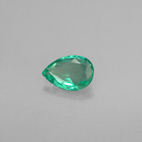 Émeraude vert naturelle en forme de poire, 0,32 ct, VS-SI