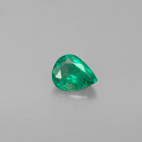 Émeraude vert naturelle en forme de poire, 0,27 ct, VS-SI