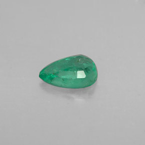 Émeraude vert naturelle en forme de poire, 0,37 ct, VS-SI