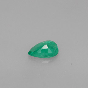 Émeraude vert naturelle en forme de poire, 0,33 ct, VS-SI