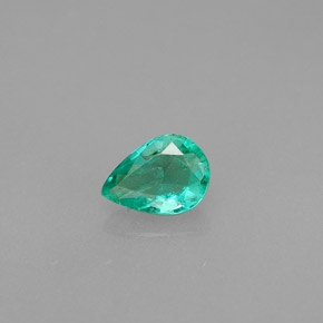 Émeraude vert naturelle en forme de poire, 0,34 ct, VS-SI