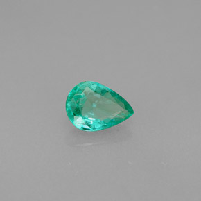 Émeraude vert naturelle en forme de poire, 0,34 ct, VS-SI