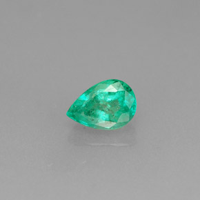Émeraude vert naturelle en forme de poire, 0,46 ct, VS-SI