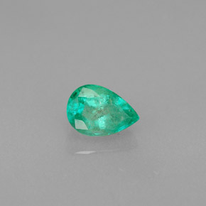 Émeraude vert naturelle en forme de poire, 0,46 ct, VS-SI