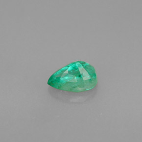 Émeraude vert naturelle en forme de poire, 0,46 ct, VS-SI