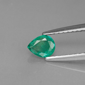 Émeraude vert naturelle en forme de poire, 0,29 ct, SI