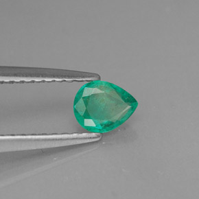 Émeraude vert naturelle en forme de poire, 0,29 ct, SI