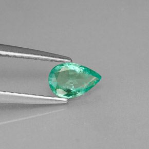 Émeraude vert naturelle en forme de poire, 0,29 ct, VS-SI