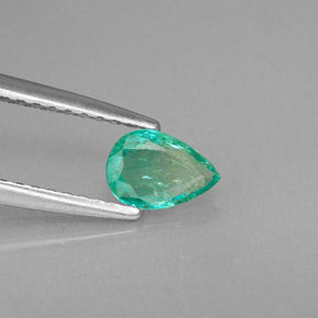 Émeraude vert naturelle en forme de poire, 0,33 ct, VS-SI