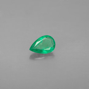 Émeraude vert naturelle en forme de poire, 0,33 ct, VS-SI