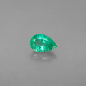 Émeraude vert naturelle en forme de poire, 0,43 ct, VS-SI