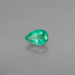 Émeraude vert naturelle en forme de poire, 0,43 ct, VS-SI