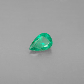 Émeraude vert naturelle en forme de poire, 0,37 ct, VS-SI