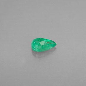 Émeraude vert naturelle en forme de poire, 0,37 ct, VS-SI