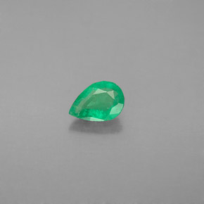 Émeraude vert naturelle en forme de poire, 0,35 ct, SI