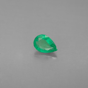 Émeraude vert naturelle en forme de poire, 0,35 ct, SI