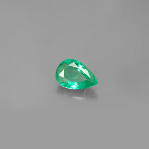 Émeraude vert naturelle en forme de poire, 0,37 ct, VS-SI