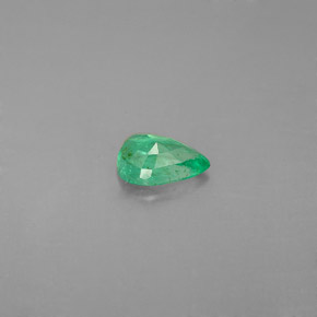 Émeraude vert naturelle en forme de poire, 0,37 ct, VS-SI