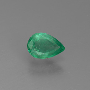Émeraude vert naturelle en forme de poire, 0,37 ct, VS-SI