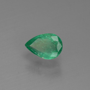 Émeraude vert naturelle en forme de poire, 0,37 ct, VS-SI