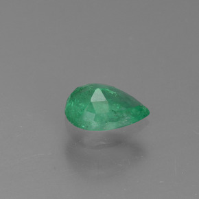 Émeraude vert naturelle en forme de poire, 0,37 ct, VS-SI