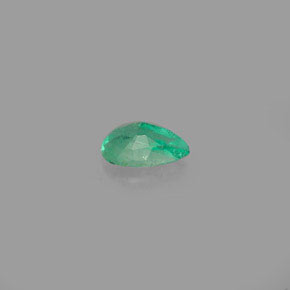 Émeraude vert naturelle en forme de poire, 0,35 ct, VS-SI