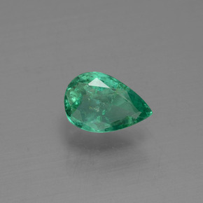 Émeraude vert naturelle en forme de poire, 0,41 ct, VS-SI