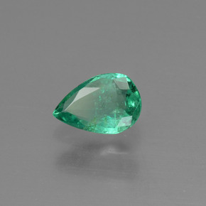 Émeraude vert naturelle en forme de poire, 0,41 ct, VS-SI