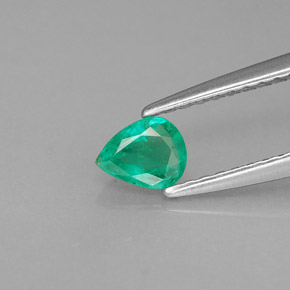 Émeraude Vert naturelle En forme de poire, 0.25 ct, SI