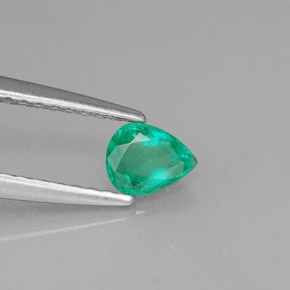 Émeraude Vert naturelle En forme de poire, 0.25 ct, SI