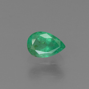 Émeraude vert naturelle en forme de poire, 0,42 ct, SI
