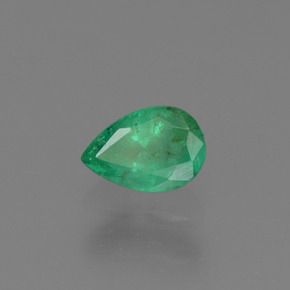 Émeraude vert naturelle en forme de poire, 0,42 ct, SI