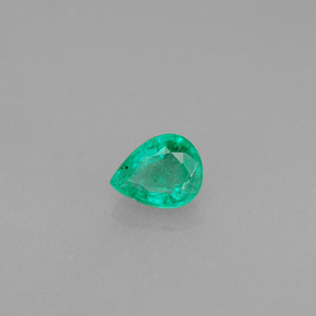 Émeraude vert naturelle en forme de poire, 0,28 ct, VS-SI