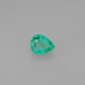 Émeraude vert naturelle en forme de poire, 0,28 ct, VS-SI