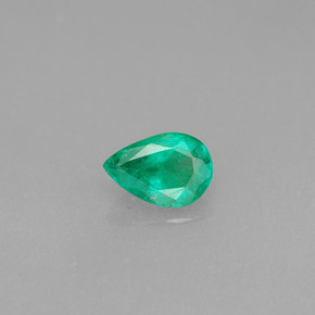 Émeraude vert naturelle en forme de poire, 0,33 ct, VS-SI