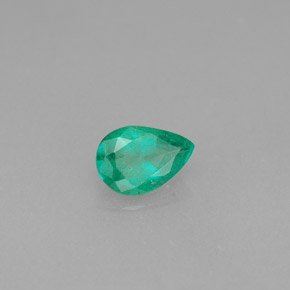 Émeraude vert naturelle en forme de poire, 0,33 ct, VS-SI