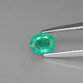 Émeraude vert naturelle coupe ovale, 0,32 ct, SI