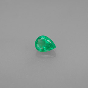 Émeraude Vert naturelle En forme de poire, 0.32 ct, SI