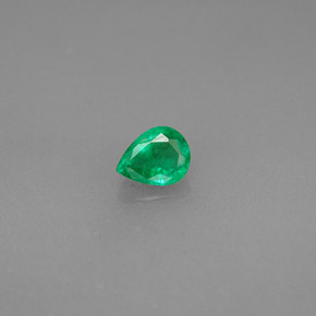 Émeraude vert naturelle en forme de poire, 0,30 ct, VS-SI