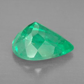 Émeraude vert naturelle en forme de poire, 4,79 ct, SI
