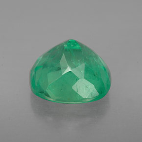 Émeraude vert naturelle coupe coussin, 3,30 ct, VS-SI