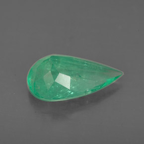 Émeraude vert naturelle en forme de poire, 2,43 ct, SI
