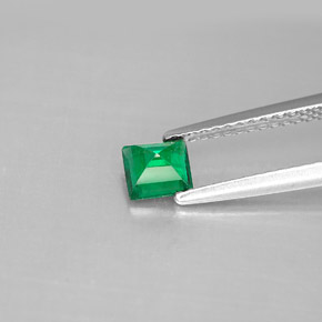 Émeraude vert naturelle baguette, 0,40 ct, VS-SI