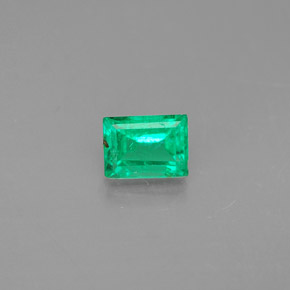 Émeraude vert naturelle baguette, 0,38 ct, VS-SI