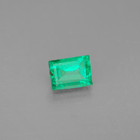 Émeraude vert naturelle baguette, 0,38 ct, VS-SI