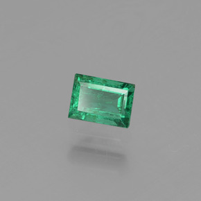 Émeraude vert naturelle baguette, 0,34 ct, VS-SI